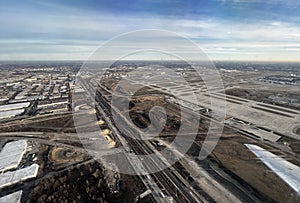 Aerial View of Chicago O\'Hare Airport Runways