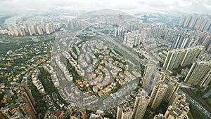 Aerial view of chinese residential area