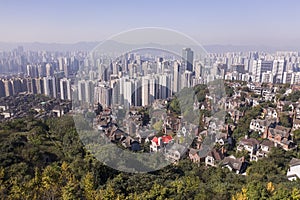 Aerial view of Chongqing residential area during the day