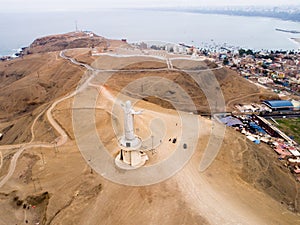 Aerial view of Chorrillos district, Lima - Peru.