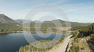 Aerial View of Christina Lake, British Columbia, Canada.