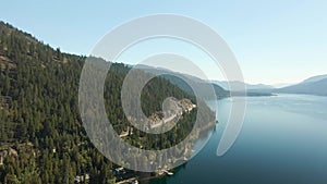 Aerial View of Christina Lake, British Columbia, Canada.