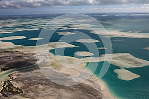 Aerial view of Christmas (Kiritimati) Island, Kiribati