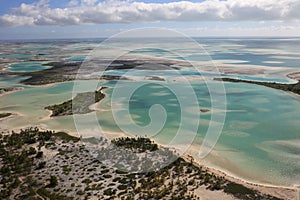 Aerial view of Christmas (Kiritimati) Island, Kiribati