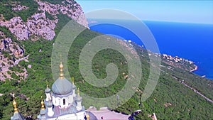Aerial view on Church of Christ`s Resurrection