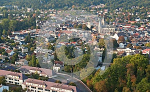 Aerial view of ChÃ¢teau de Dourdan, France