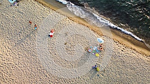 Aerial view of Citara Beach in Ischia Island, Italy photo