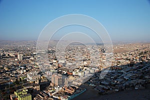Aerial view of the city of Arica,Chile