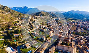 Aerial view of the city of Berga. Spain