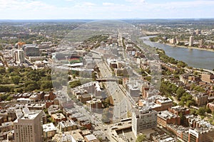 Aerial View of the city of Boston