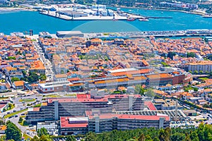 Aerial view of city center of Viana do Castelo, Portugal