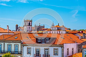 Aerial view of city center of Viana do Castelo, Portugal