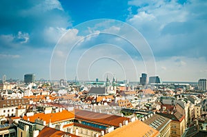 Aerial view of city center Vienna