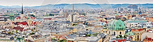 Aerial view of city center of Vienna photo