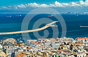 Aerial view of the city centre of Algiers in Algeria