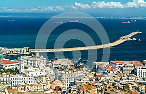 Aerial view of the city centre of Algiers in Algeria