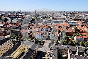 Aerial view of the city of Copenhagen