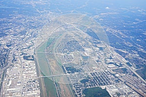 Aerial view of City of Dallas