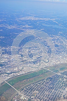 Aerial view of City of Dallas