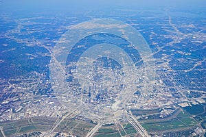 Aerial view of City of Dallas