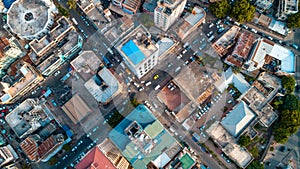 Aerial view of the city of Dar es Salaam