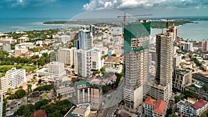 Aerial view of the city of Dar es Salaam