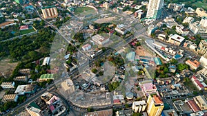 Aerial view of the city of Dar es Salaam