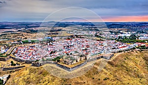 Aerial view of the city of Elvas in Portugal