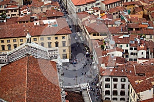 Aerial view of city Firenze (Florence)