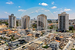 Aerial view of city of Kiryat Gat, Israel. photo