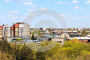 Aerial view on city Kremenchug in Ukraine