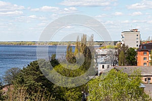 Aerial view on city Kremenchug in Ukraine