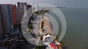 Aerial view of the city of Lecheria and part of its beaches, Anzoátegui State, Venezuela