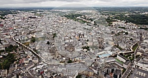 Aerial view on the city Lugo. Galicia. Spain