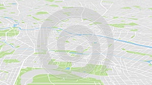 Aerial view City map Berlin, color detailed plan, urban grid in perspective