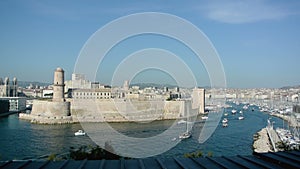 Aerial view of the city of Marseille, France