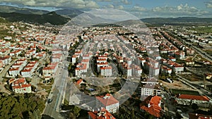 Aerial view of the city of Mugla, Turkey