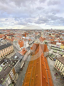 Aerial view of city of Munich, Germany