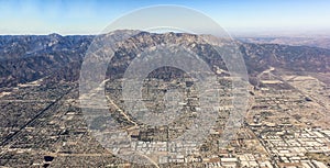 Aerial view of city neas Las Vegas. photo