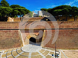 Aerial view of the city of Perpignan in France