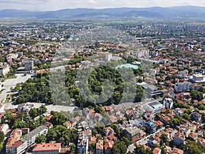 Aerial view of City of Plovdiv, Bulgaria