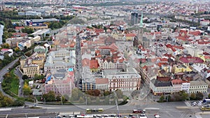 Aerial view on the city Plzen. Czech Republic