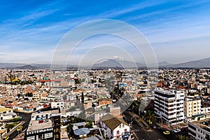 Aerial view of city of Riobamba in Ecuador photo