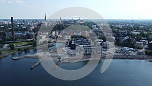 Aerial view of city Tallinn Estonia