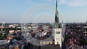 Aerial view of city Tallinn Estonia