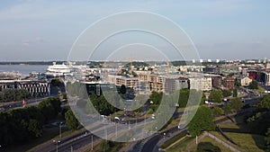 Aerial view of city Tallinn Estonia