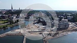 Aerial view of city Tallinn Estonia