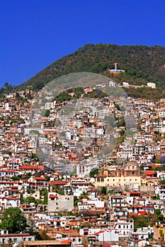 Aerial view of the city of taxco, in Guerrero I