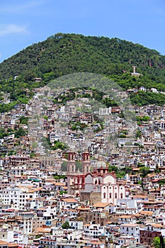 Aerial view of the city of taxco, in Guerrero IV