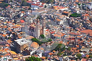 Aerial view of the city of taxco, in Guerrero, mexico I